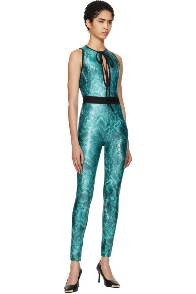 Versace Jeans Couture Blue Printed Bodysuit, photo 5 of 5 from SSENSE
