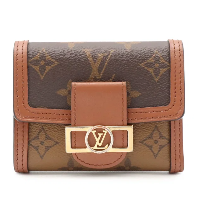 Louis Vuitton Dauphine Monogram Reverse Portefeuille Dofine Compact 3 Raction Wallet in Coated canvas from The Reluxe