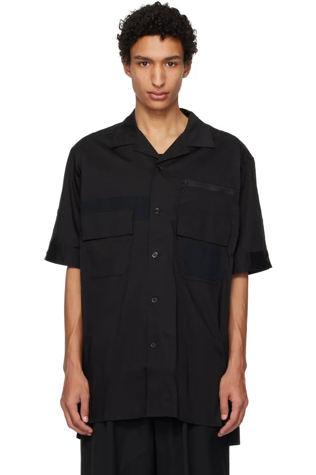 Y-3 Black UT Short Sleeve Shirt, image 1 of 1 from SSENSE