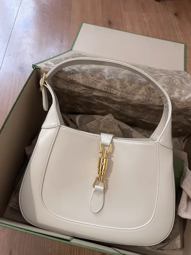 Gucci Cream Leather Jackie Bag in White Leather from HEWI, photo 2 of 7