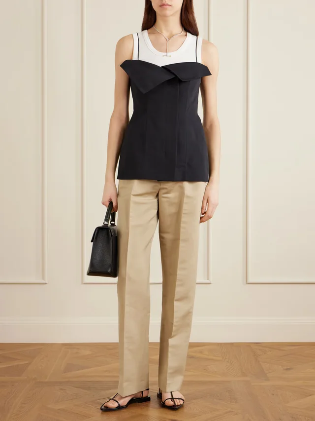 FFORME Eilwen cotton and silk blend top in Black, photo 2 of 2 from NET-A-PORTER (Canada)