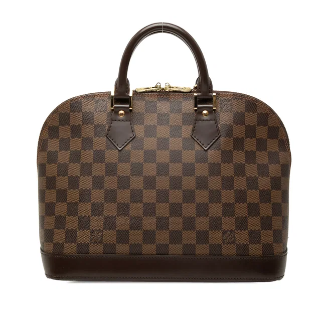 Brown Louis Vuitton Damier Ebene Alma PM Handbag in Brown Canvas from Designer Revival
