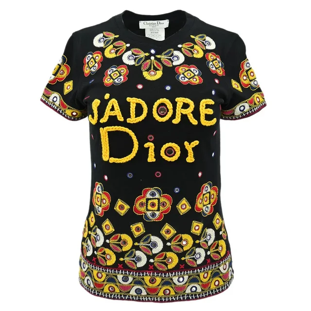 Dior T-shirt Top Black #36 in Black from AMORE Vintage Tokyo