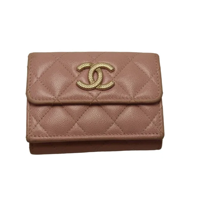 Chanel Quilted Trifold Wallet in Caviar leather from The Reluxe