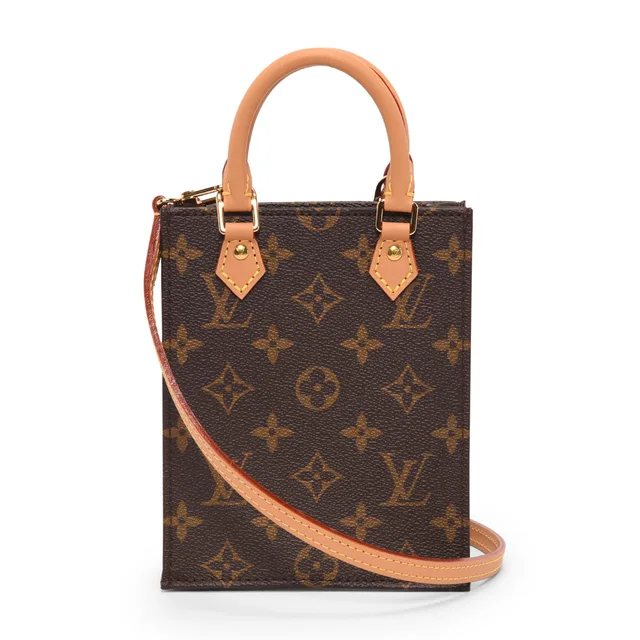 Louis Vuitton Monogram Canvas Petit Sac Plat in Coated canvas from Blue Spinach