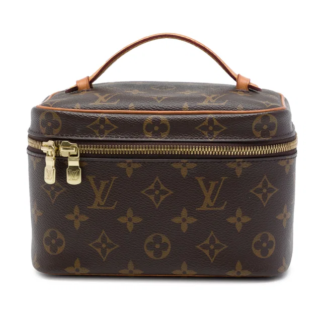 Brown Louis Vuitton Monogram Nice Mini Vanity Case in Brown Coated canvas from Designer Revival