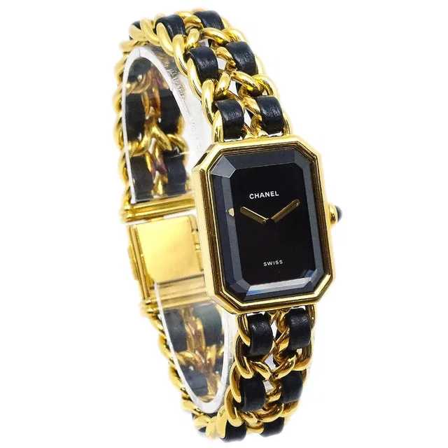 Chanel Premiere Watch Gold #L in Gold Leather from AMORE Vintage Tokyo