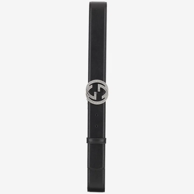 Gucci Double G Buckle Calfskin Belt — Black in Black Calfskin from HEWI