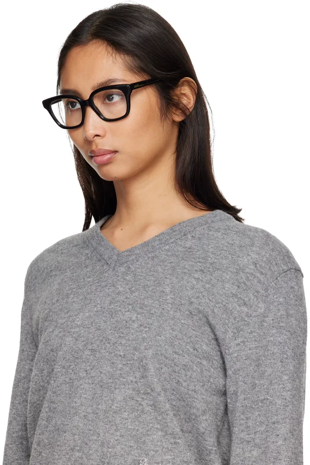 LOEWE Black Slim Glasses, photo 4 of 4 from SSENSE