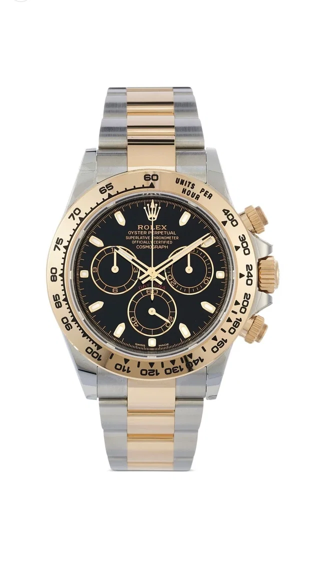 Rolex Cosmograph Daytona Steel & Gold Black Dial in Black from Luxury Promise