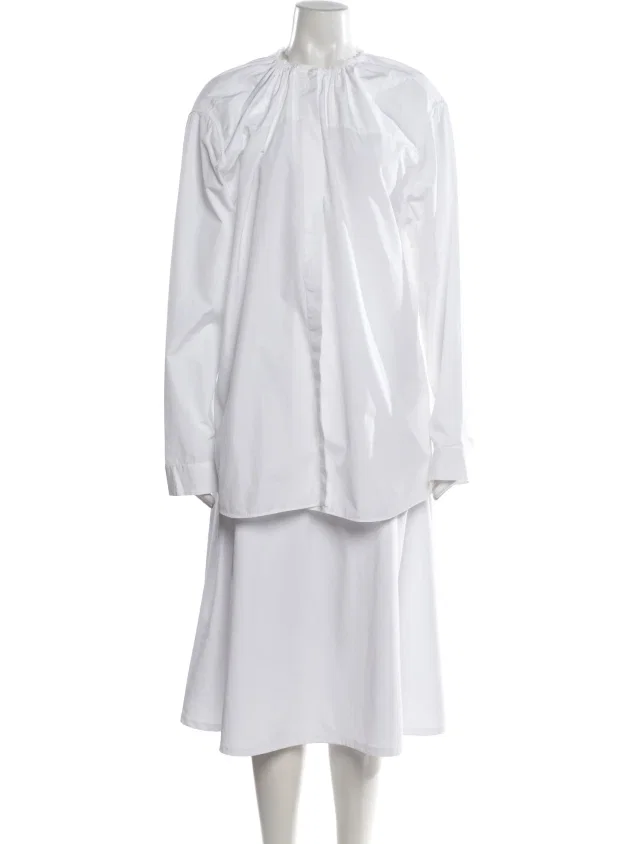 Jil Sander 2017 Long Sleeve Top in white from The RealReal