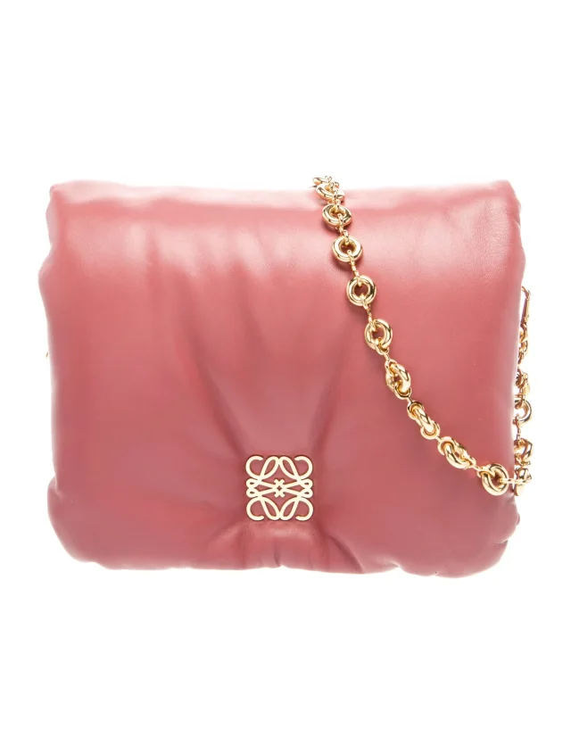 Loewe Leather Puffer Goya in pink Leather from The RealReal