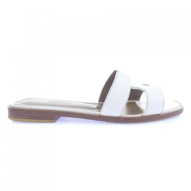 Hermès Oran Sandals White in White Box leather from The Reluxe