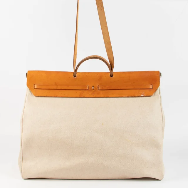 Hermès Herbag Cabine Canvas/Leather Travel Bag in Canvas from Labellov, photo 4 of 5