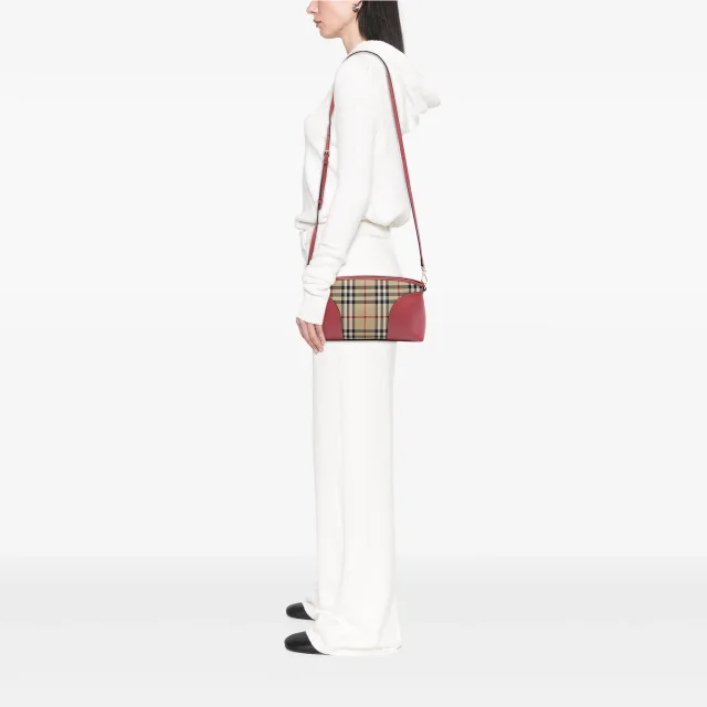 Burberry Haymarket Check Coated Canvas Chichester Crossbody in Beige Coated canvas from Designer Revival, photo 6 of 6