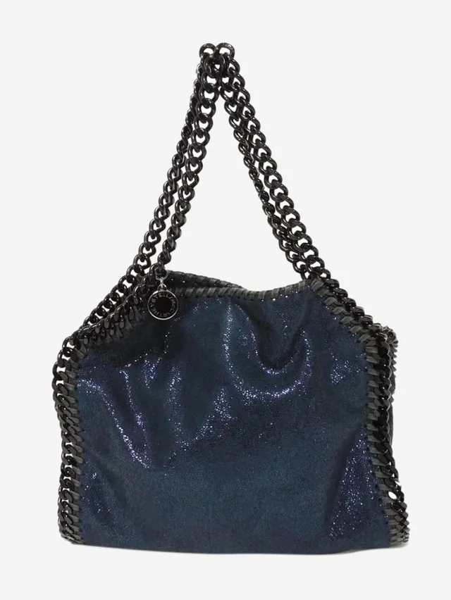 Stella McCartney Dark blue Falabella chain bag in Blue Leather from Sign of the Times