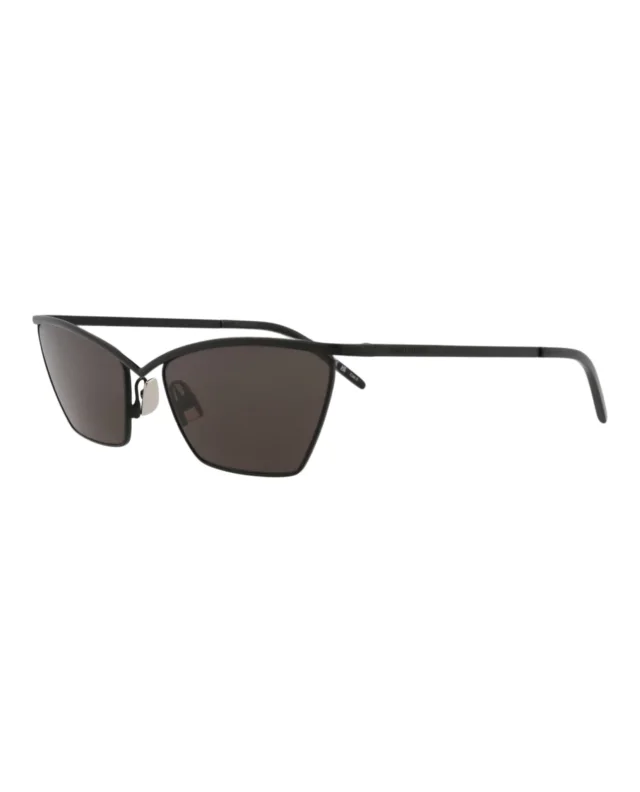 SAINT LAURENT Cat Eye-Frame Metal Sunglasses in black, photo 2 of 5 from ShopSimon