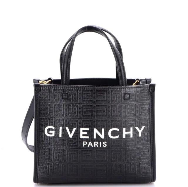 Givenchy Mini G-Tote 4g Embossed Coated Canvas in black Coated canvas from Poshmark