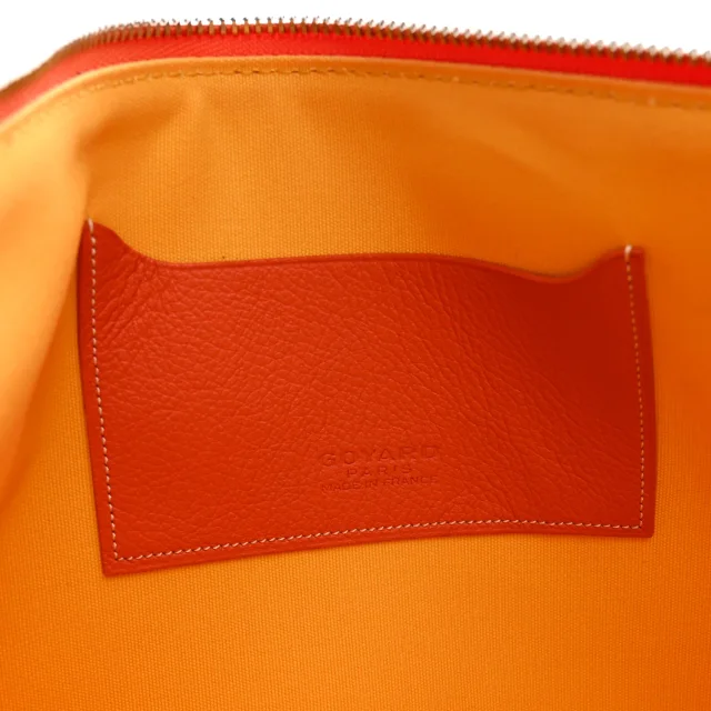 Goyard Goyardine Senat Pochette MM Orange in Orange Coated canvas from FASHIONPHILE, photo 6 of 7