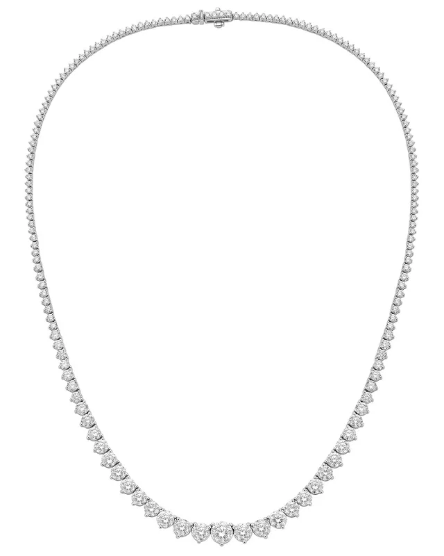Diana M. Fine Jewelry 14K 10.00 ct. tw. Lab-Grown Diamond Tennis Necklace, image 1 of 1 from Gilt