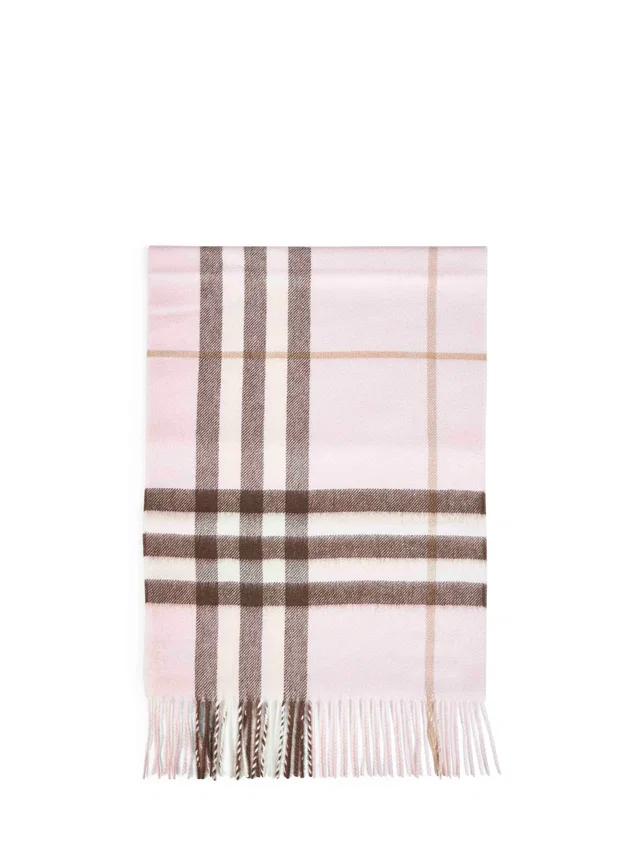 Burberry Check Camel Hair Scarf — Pink Scarfs in Brown Woven leather from HEWI