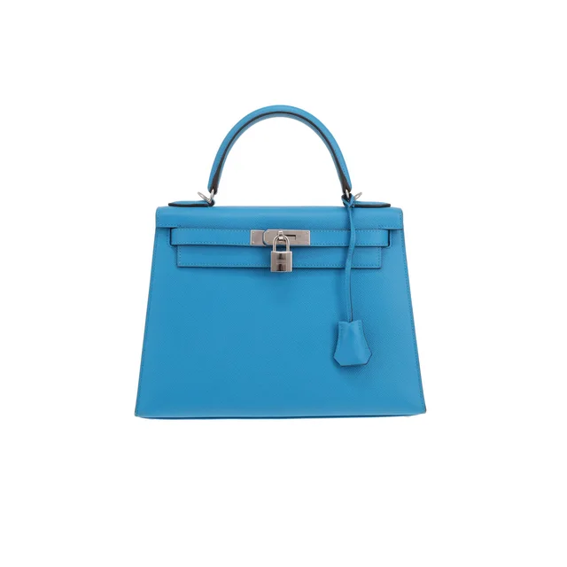 Hermès Kelly 28 cm handbag in Bleu Zanzibar Epsom leather in Blue Epsom leather from Collector Square, photo 2 of 3