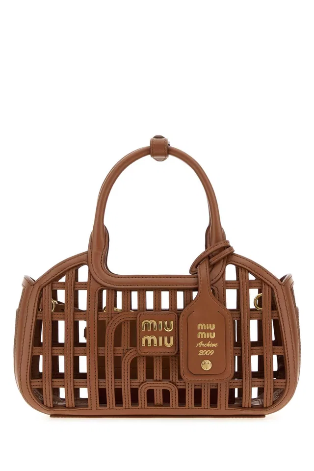 Miu Miu Shoulder Bag — Brown Calf Leather in Brown Calfskin from HEWI