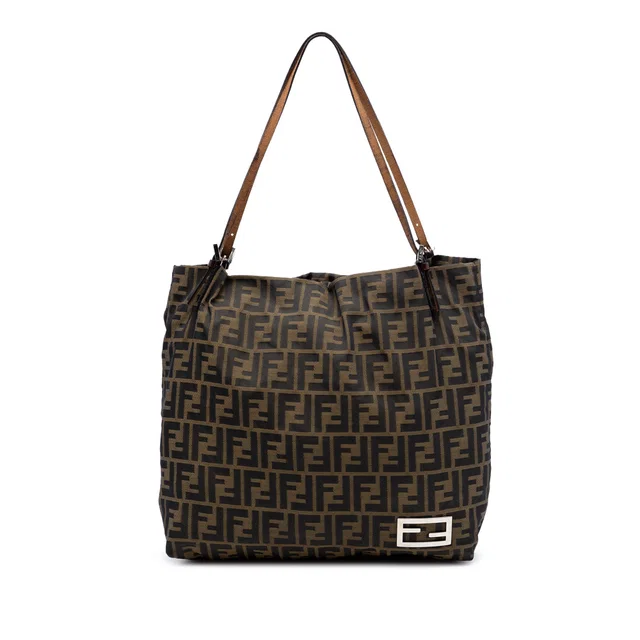 Brown Fendi Zucca Canvas Tote in Brown Canvas from Designer Revival