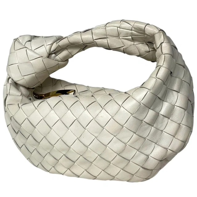 Bottega Veneta Handbag Intrecciato Leather White in White Woven leather from The Reluxe