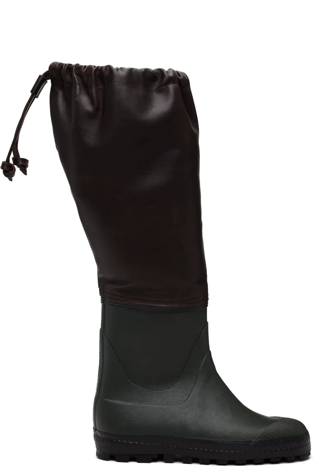 Rier SSENSE Exclusive Brown Farmer Rain Tall Boots, image 1 of 1 from SSENSE