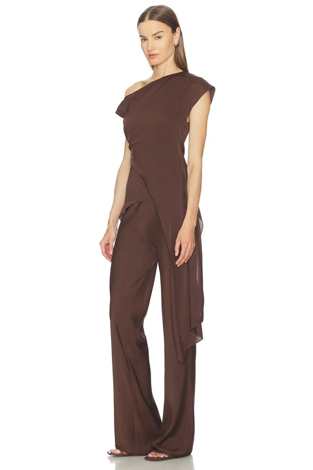 SRG Selena Silk Top in Brown, photo 4 of 7 from REVOLVE (Canada)