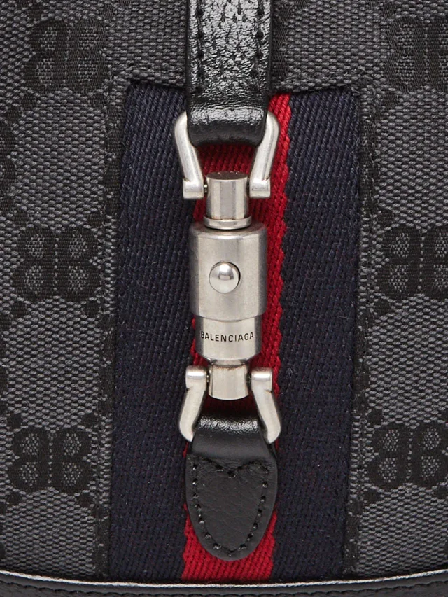 Balenciaga x Gucci Grey/Black Canvas/Leather The Hacker Project 1961 Mini Jackie Bag in Black Canvas from Yoogis, photo 5 of 10