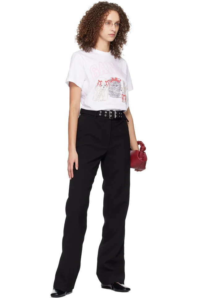 GANNI Black Sue Ballerina Flats, photo 6 of 10 from SSENSE