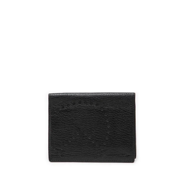Black Hermès Chevre Mysore Evelyne Card Holder in Black Goatskin from Designer Revival