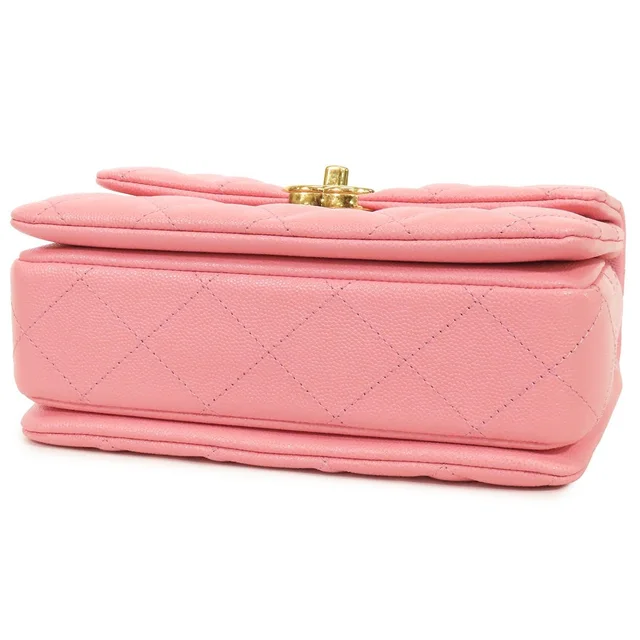 Chanel Chain Pink Gold Caviar Leather Quilted 20 Single Flap Shoulder Bag in Pink Caviar leather from The Reluxe, photo 2 of 2
