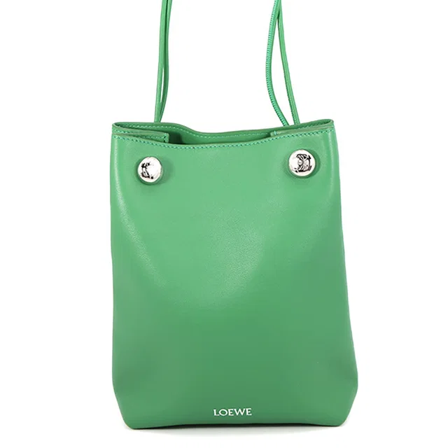 Loewe Pebble Pouch Shoulder Bag GreenCANBSPPX01 Smooth Calf Leather in Calfskin from GALLERY RARE