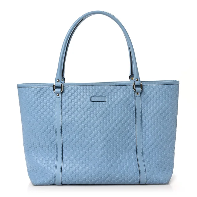 Gucci Microguccissima Joy Tote Leather Bag - Mineral Blue in Blue Leather from H&T