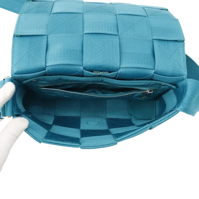 Bottega Veneta Cassette Shoulder Bag Blue Canvas in Blue Canvas from GALLERY RARE, photo 5 of 10