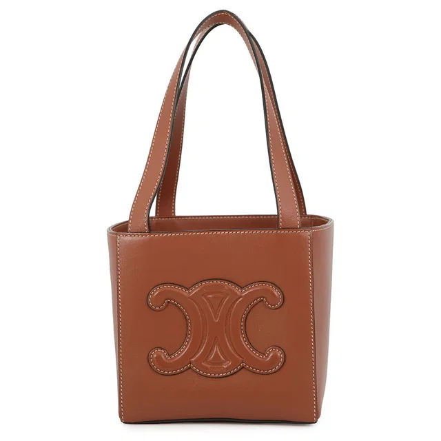 Celine Cuir Triomphe Cube Handbag Tan199203DU3.04LU Leather in Leather from GALLERY RARE