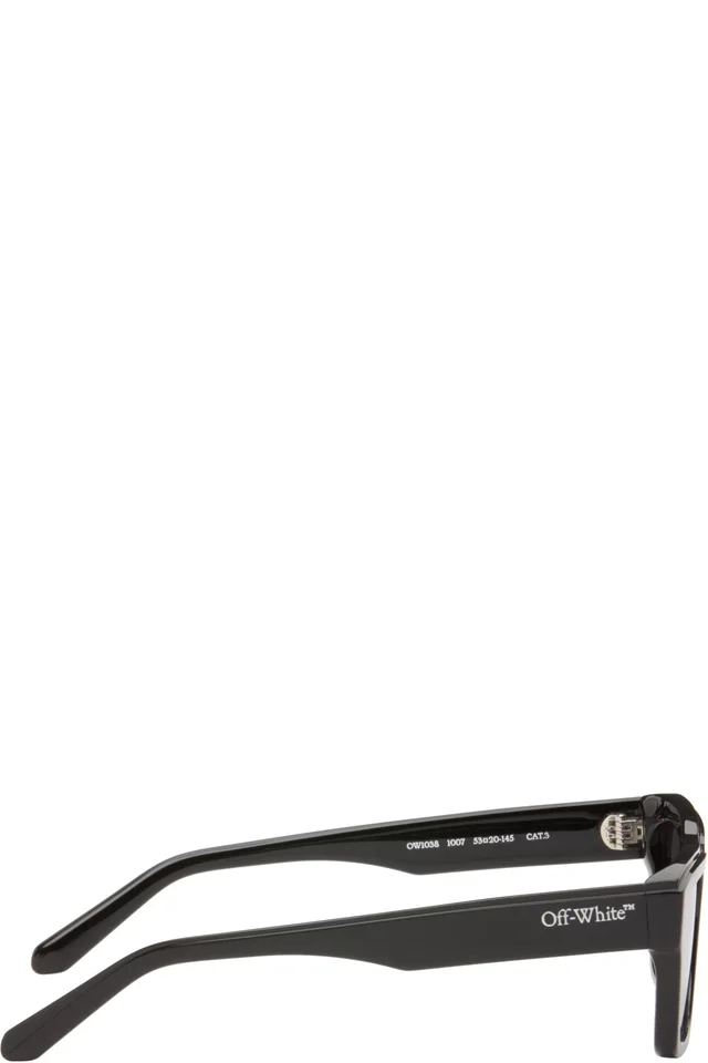 Off-White Black Flint Sunglasses, photo 2 of 4 from SSENSE