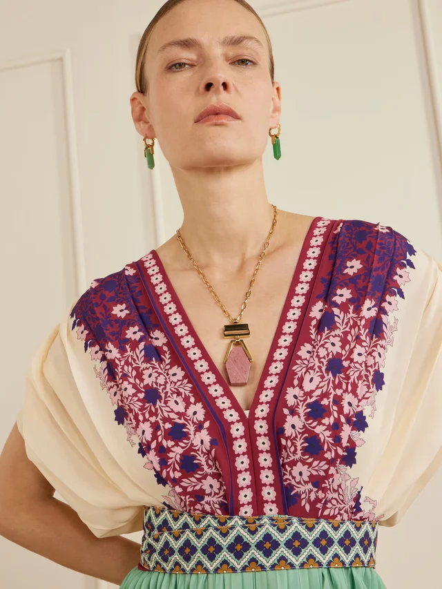 LA DOUBLEJ Bridge Portal gold-plated, thulite and zoisite necklace in Metallic, photo 2 of 2 from NET-A-PORTER (Canada)