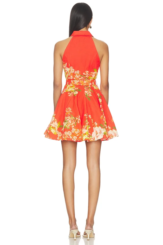 HEMANT AND NANDITA Short Dress With Buckle Belt in Orange, photo 3 of 3 from REVOLVE (Canada)