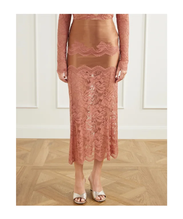 Paco Rabanne Rabanne Lace Midi Skirt, photo 3 of 5 from SENSER