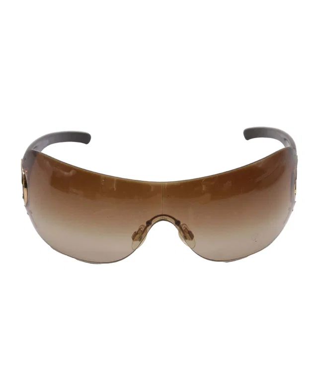 Chanel Vintage 2000's Visor Style Sunglasses With case in Leather from Luxury Promise