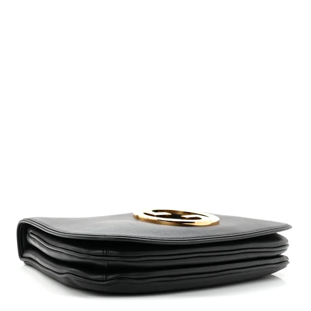Gucci Roxy Calfskin Web Medium Blondie Top Handle Shoulder Flap Bag Black in Black Calfskin from FASHIONPHILE, photo 4 of 10