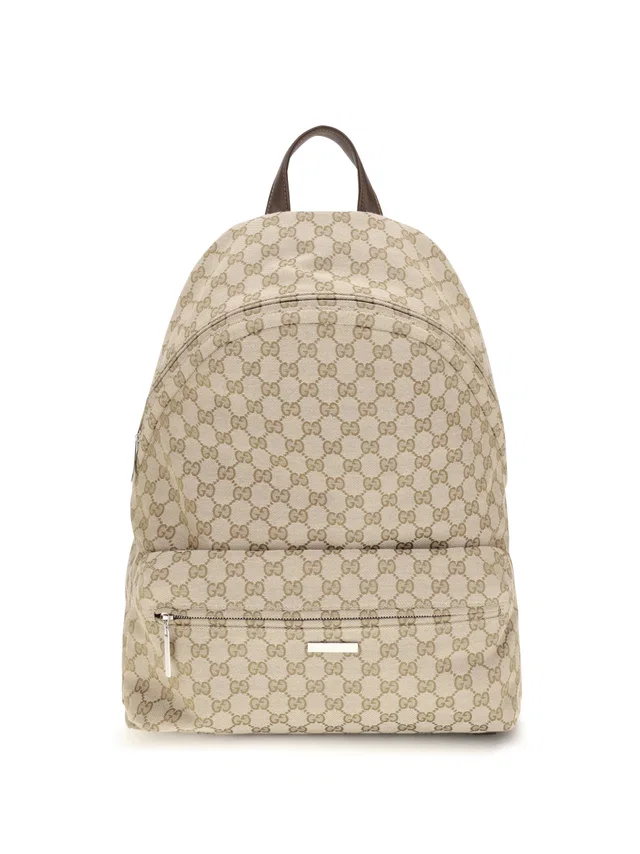 Gucci Tag Backpack — Beige Polyester; Cotton; Polyamide in Beige Coated canvas from HEWI