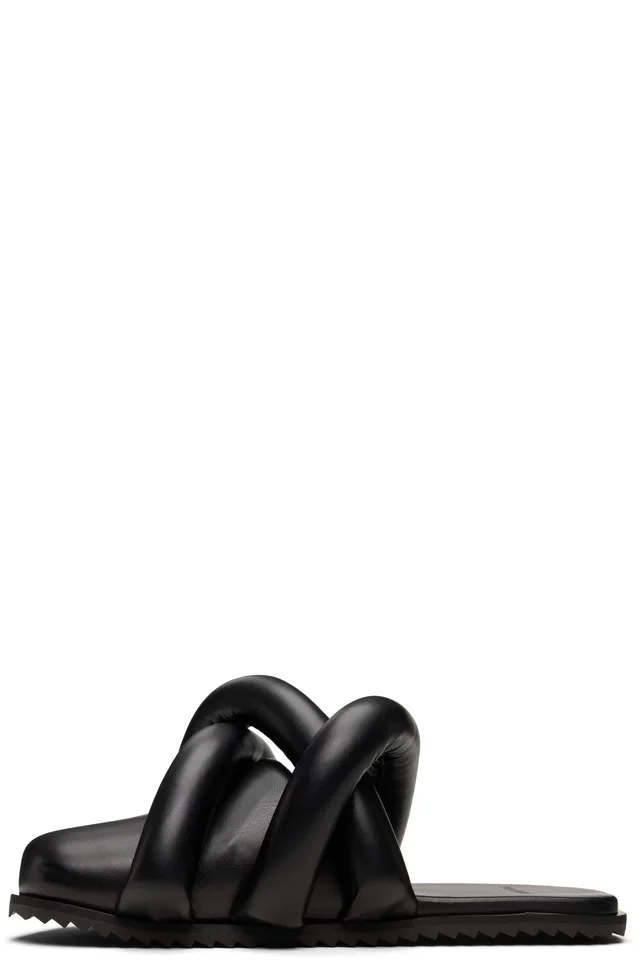 YUME YUME Black Closed Toe Tyre Slide Loafers, photo 3 of 5 from SSENSE