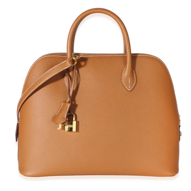 Hermès Gold Epsom Bolide 30 GHW in Gold Epsom leather from myGemma