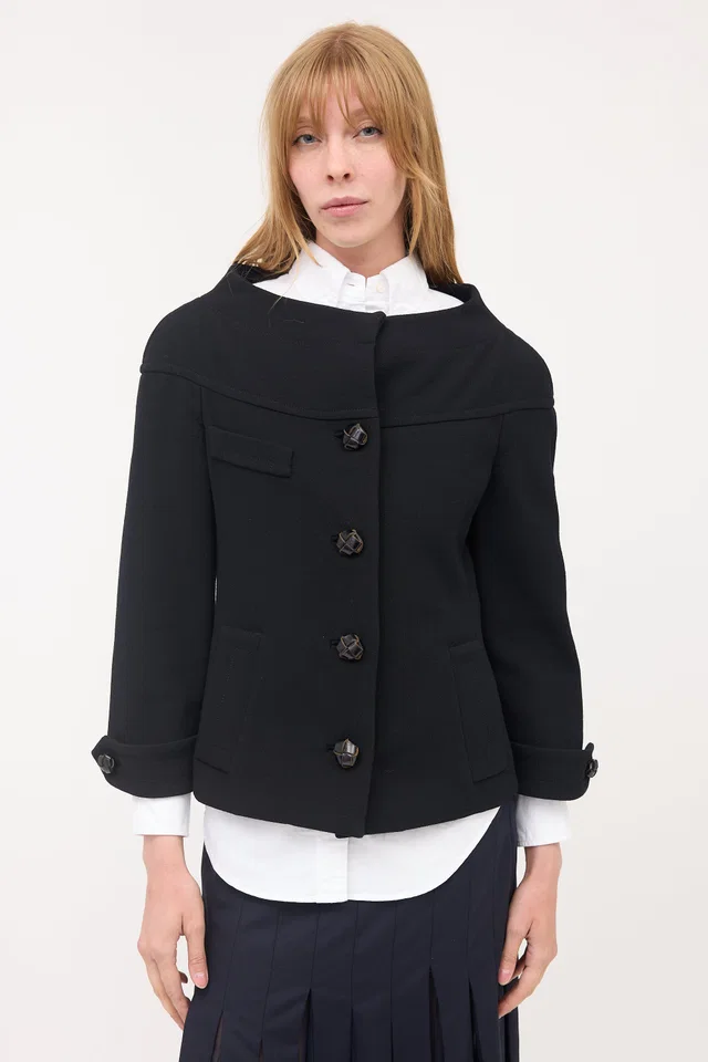 Prada 2003 Wool Crepe Jacket in Wool from VSP Consignment