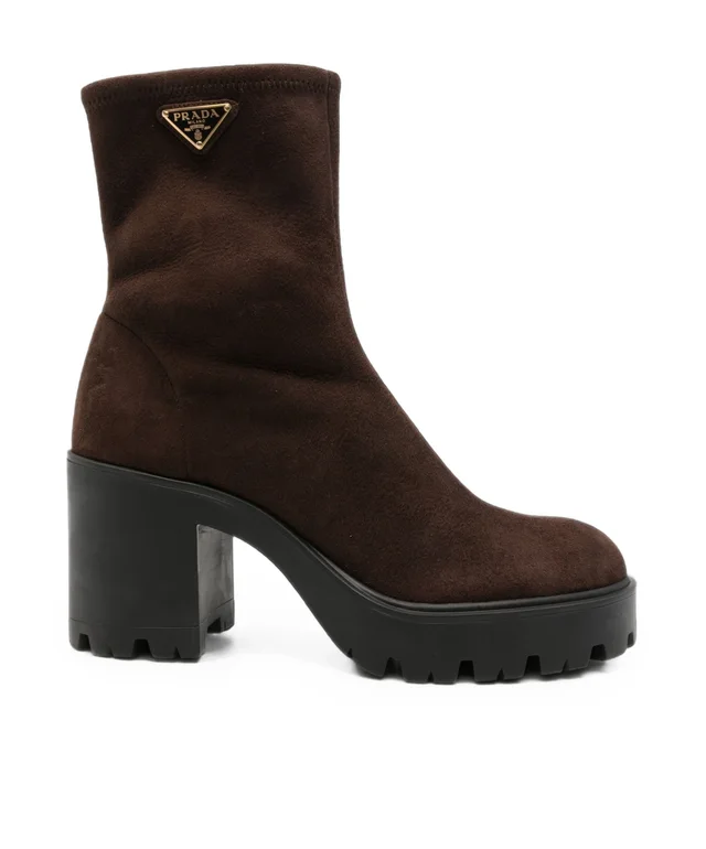 Prada logo-plaque chunky-sole boots from SENSER, photo 1 of 1
